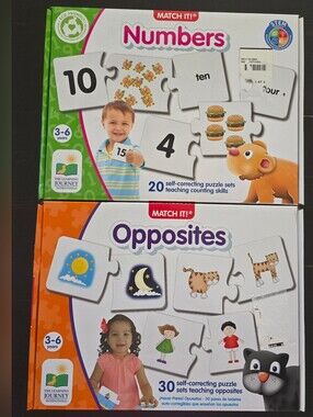 Match It Learning Numbers & Opposites Self Correcting Puzzle Set Learning Fun